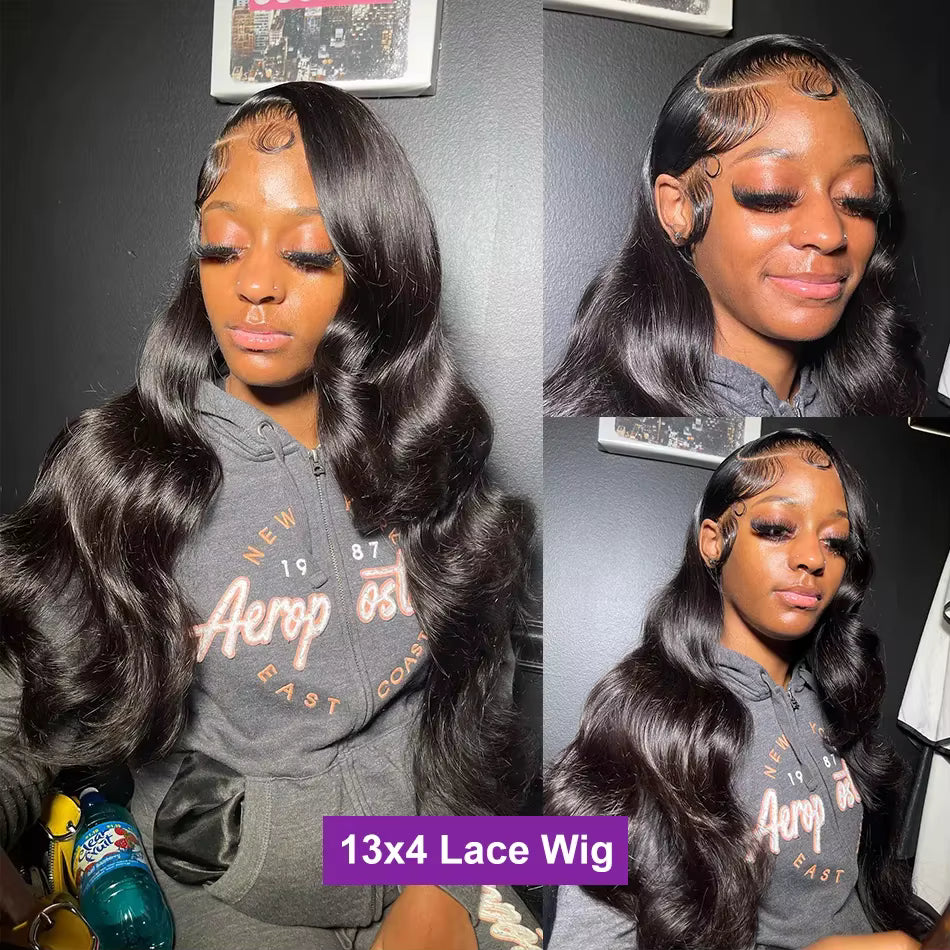 Black Body Wave Human Hair Wigs