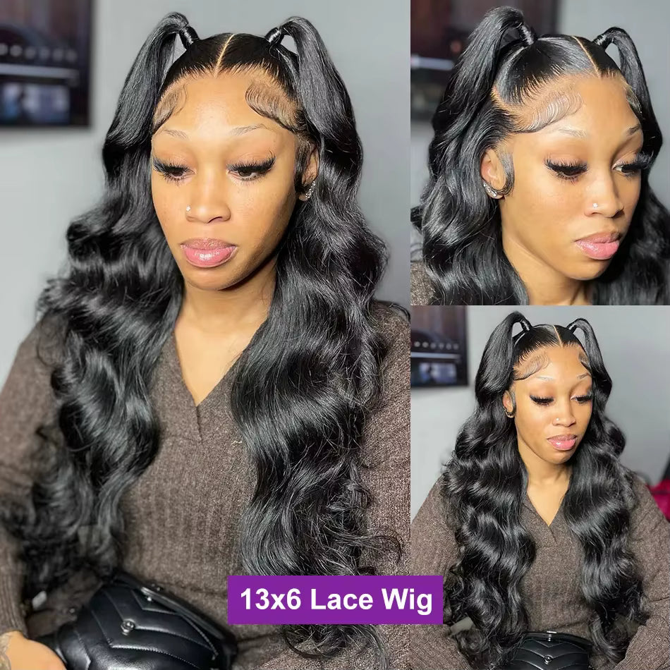 Black Body Wave Human Hair Wigs