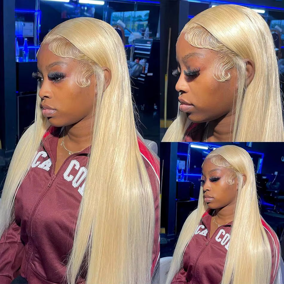 Honey Blonde Raw Indian Straight Lace Frontal Wigs