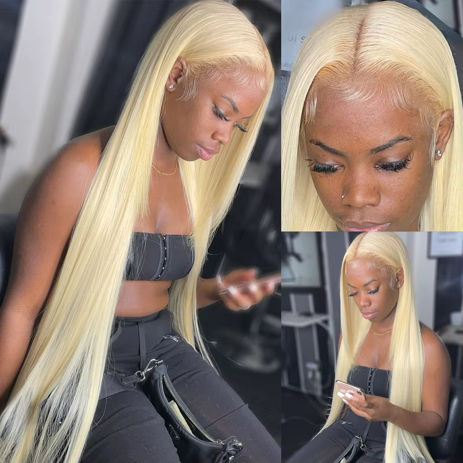 Honey Blonde Raw Indian Straight Lace Frontal Wigs